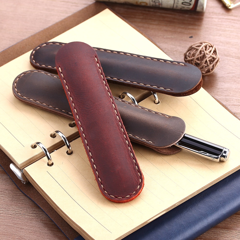 Leather Pouch Single Pen Carrier