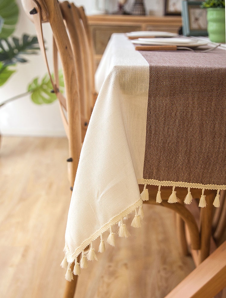 Table Linens Cloth With Tassels