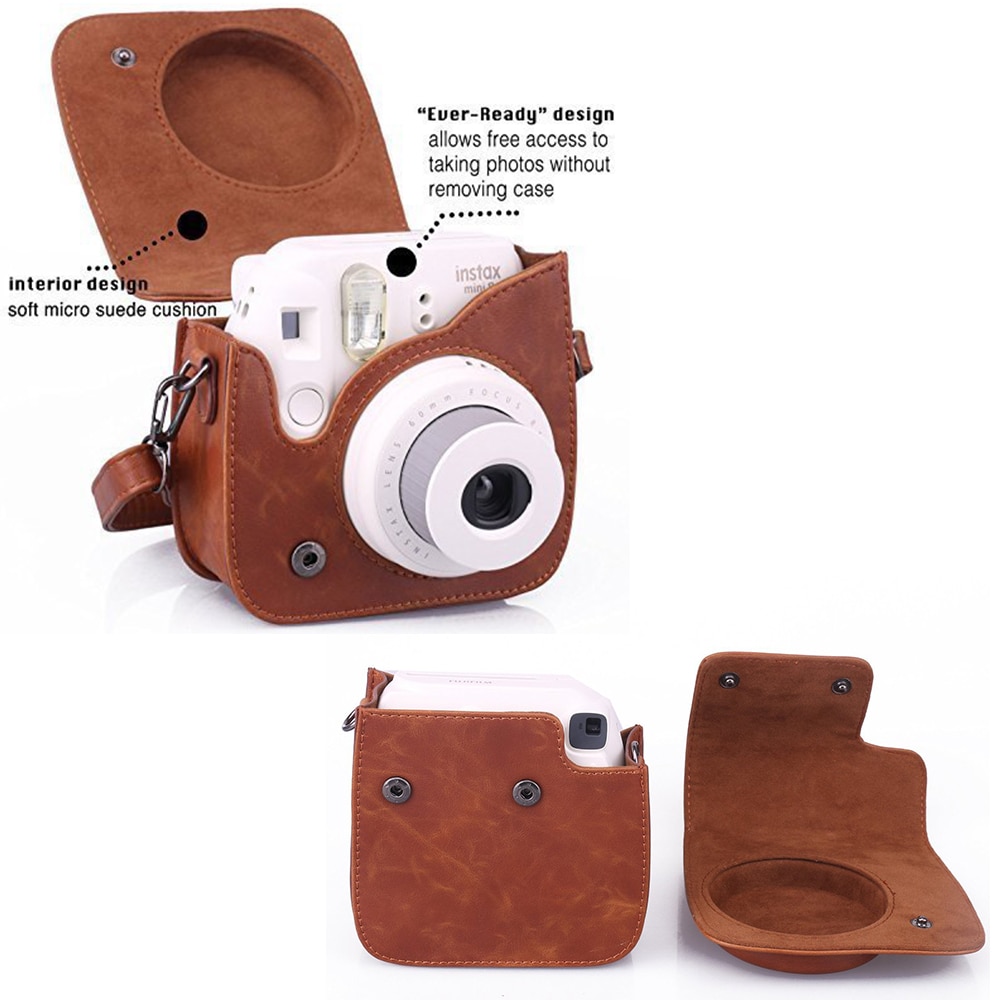 Leather Camera Bag Instax Mini Case