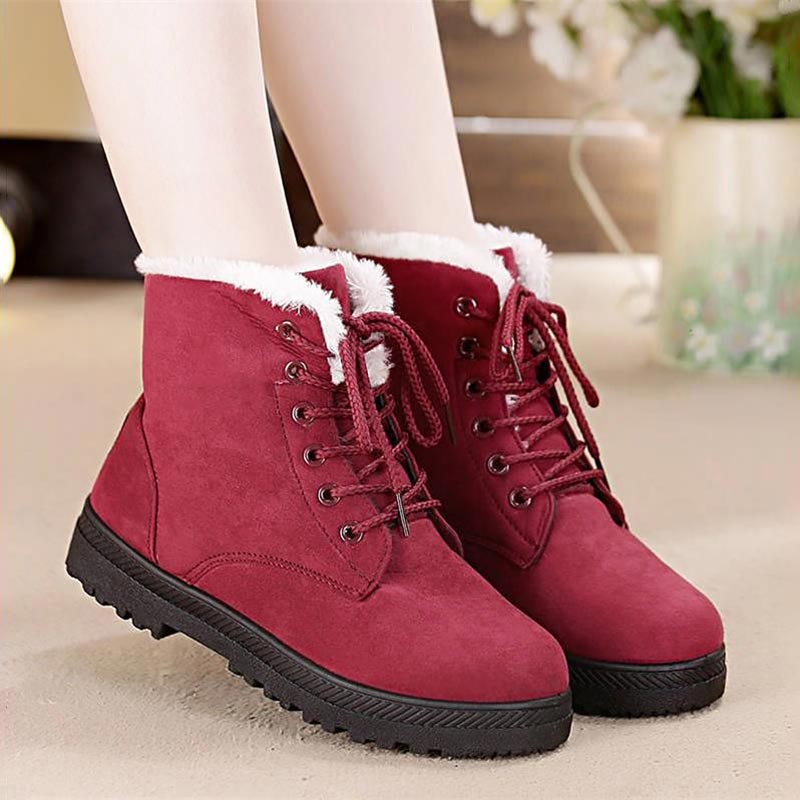 Women’s Snow Boots Suede Shoes