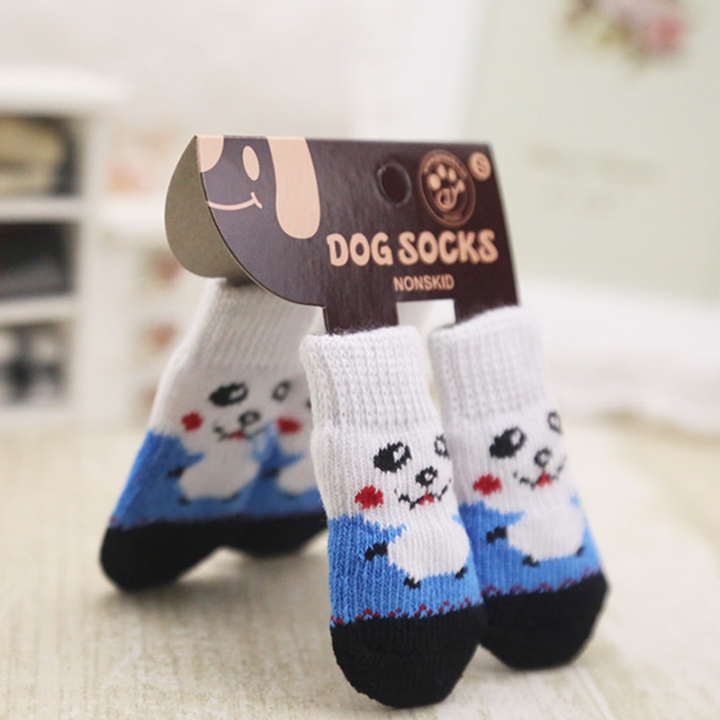 Dog Socks Anti-slip Bottom 4PC Set