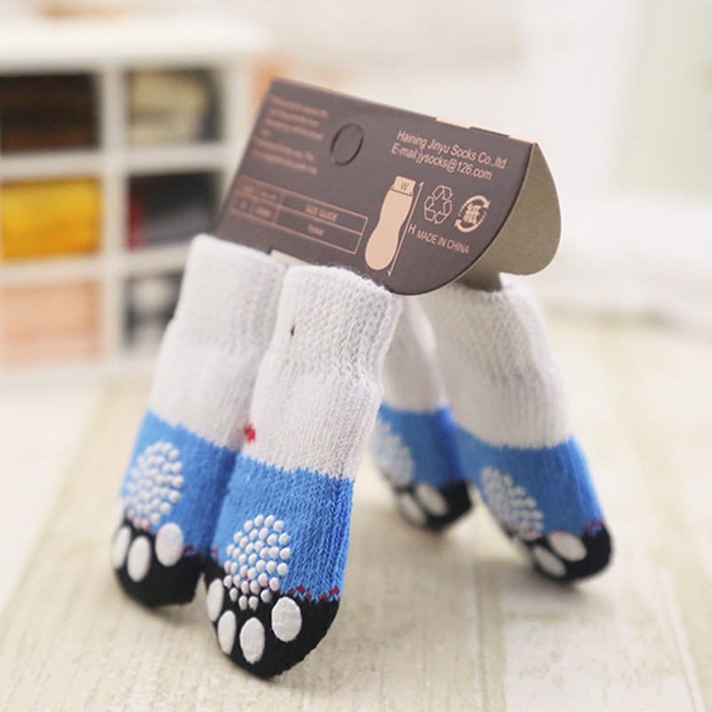 Dog Socks Anti-slip Bottom 4PC Set