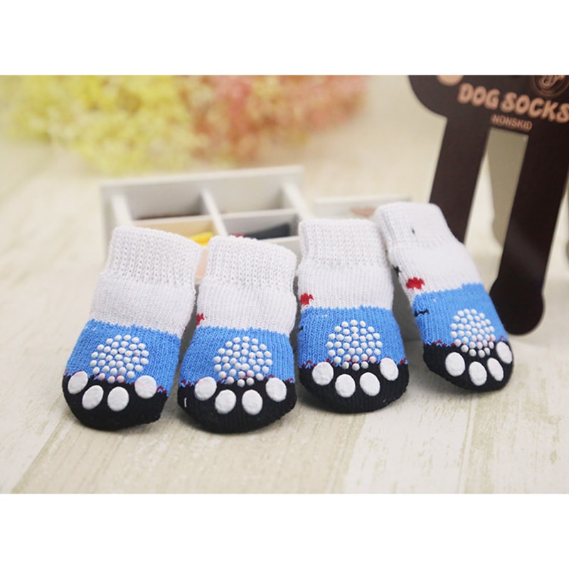 Dog Socks Anti-slip Bottom 4PC Set