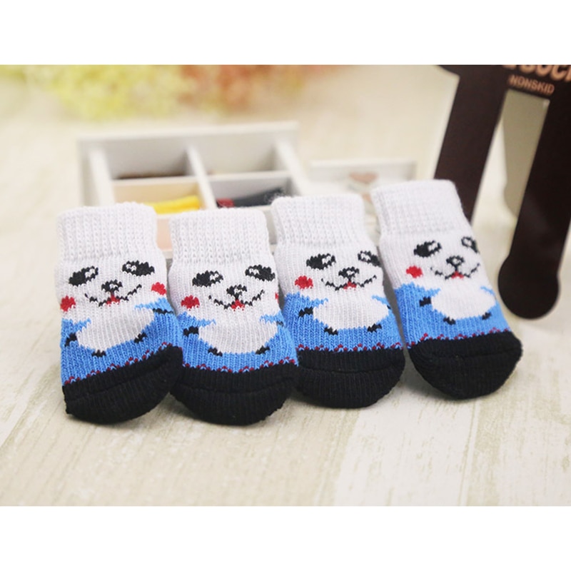 Dog Socks Anti-slip Bottom 4PC Set