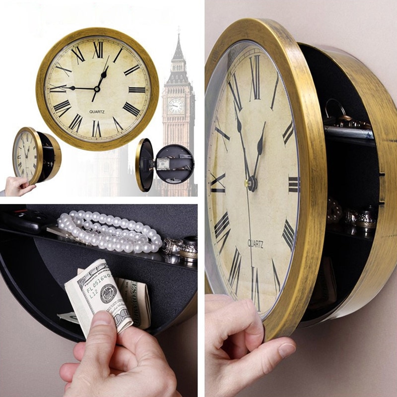 Secret Safe Storage Box Wall Clock