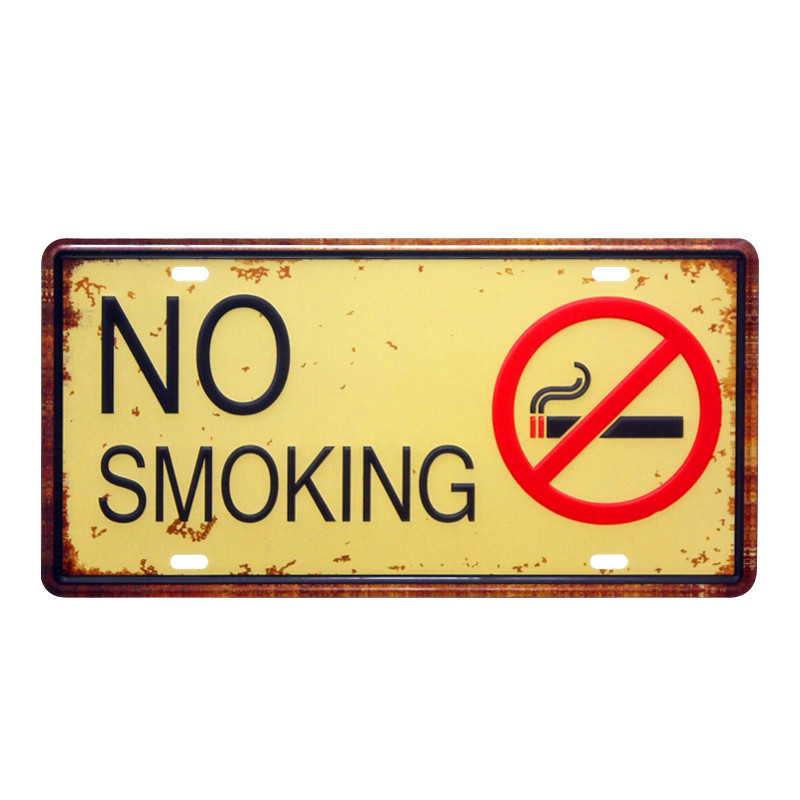 No Smoking Sign Vintage Design
