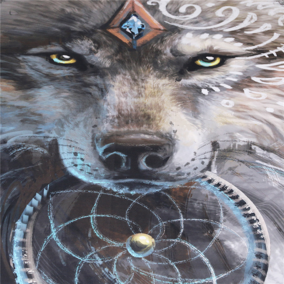 Tapestries Wolf Warrior Wall Hanging