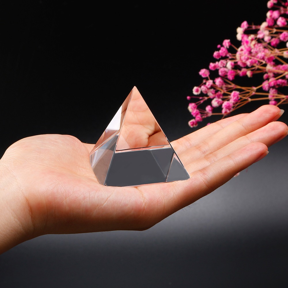 Pyramid Energy Healing Crystal Ornament Home Decor