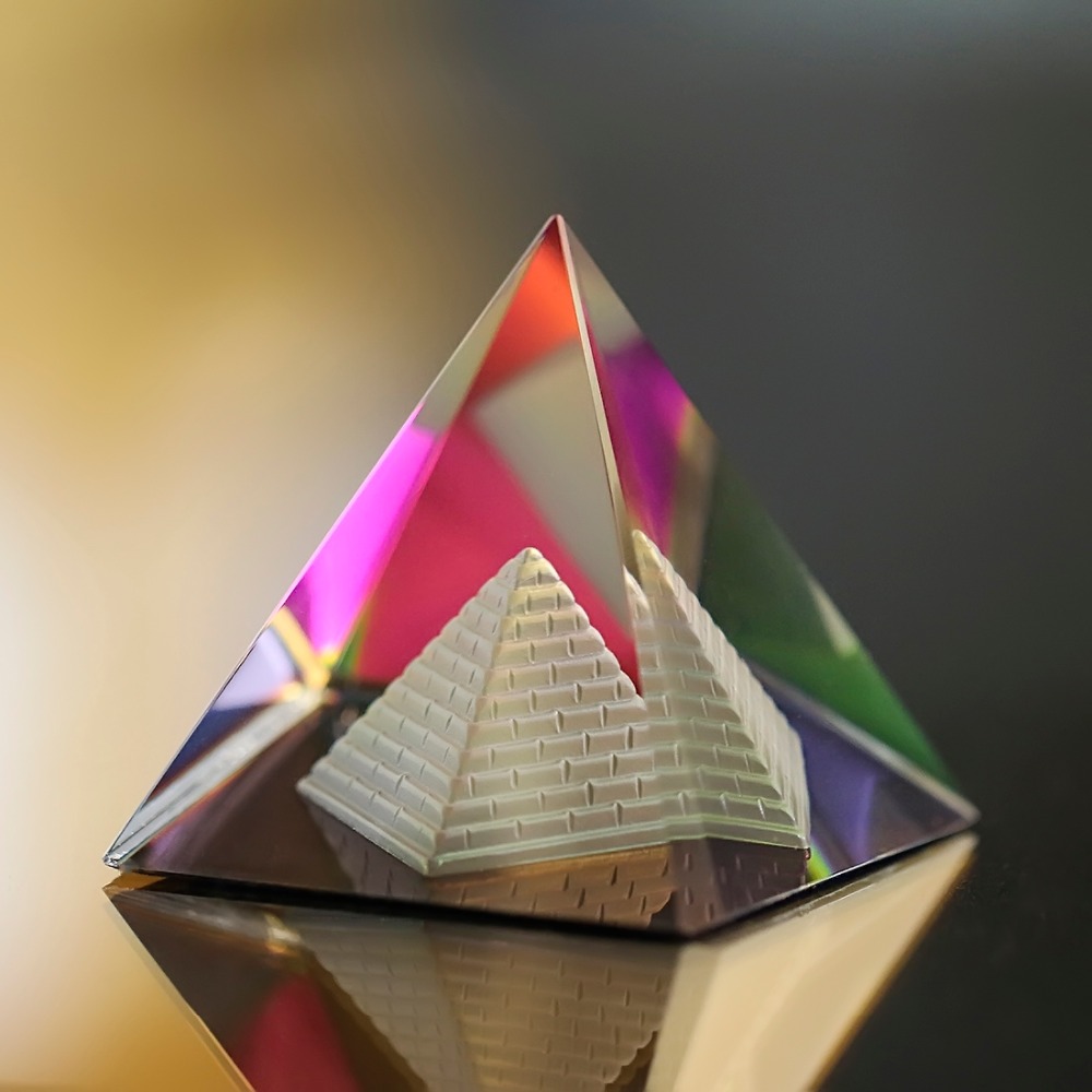 Pyramid Energy Healing Crystal Ornament Home Decor