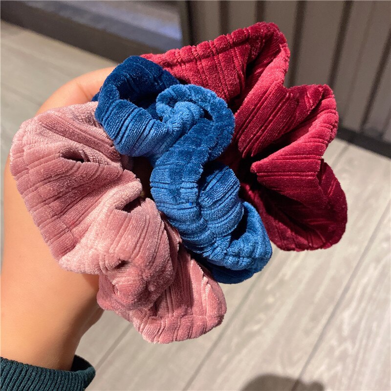 Vintage Style Big Corduroy Scrunchie