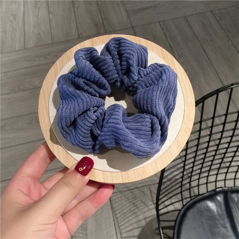 Vintage Style Big Corduroy Scrunchie