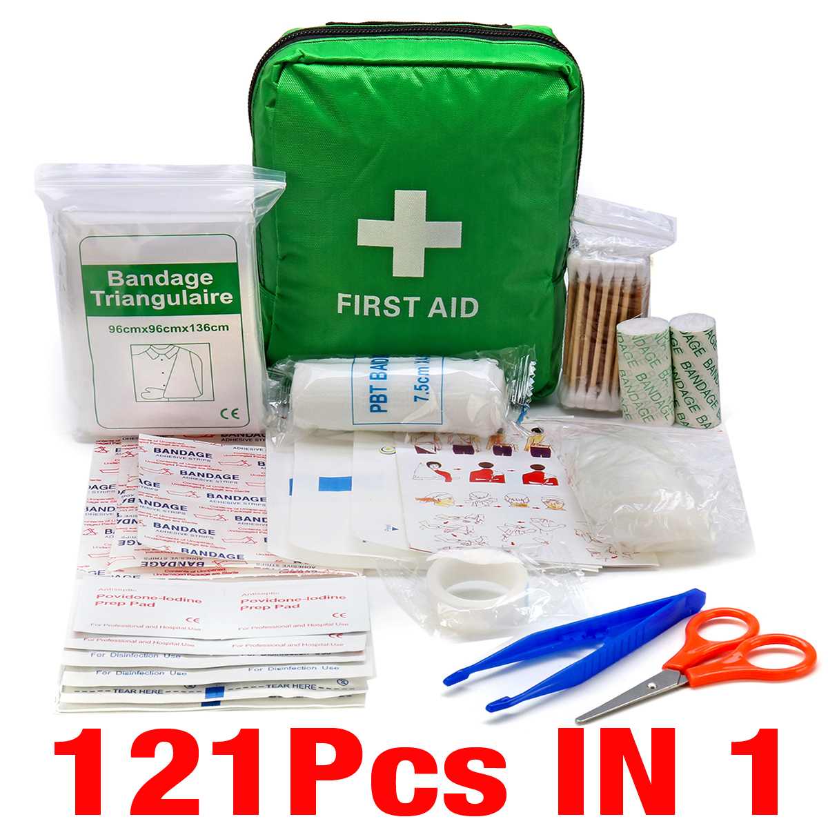 Camping First Aid Kit (121Pcs)