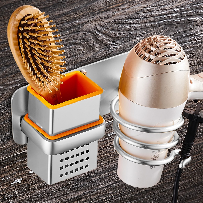 Wall Mount Rack Hair Dryer Holder