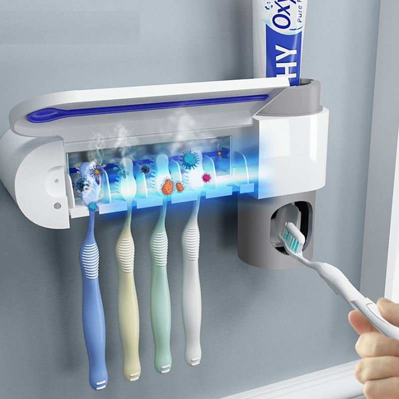 Wall Mounted Toothbrush Holder with UV Light