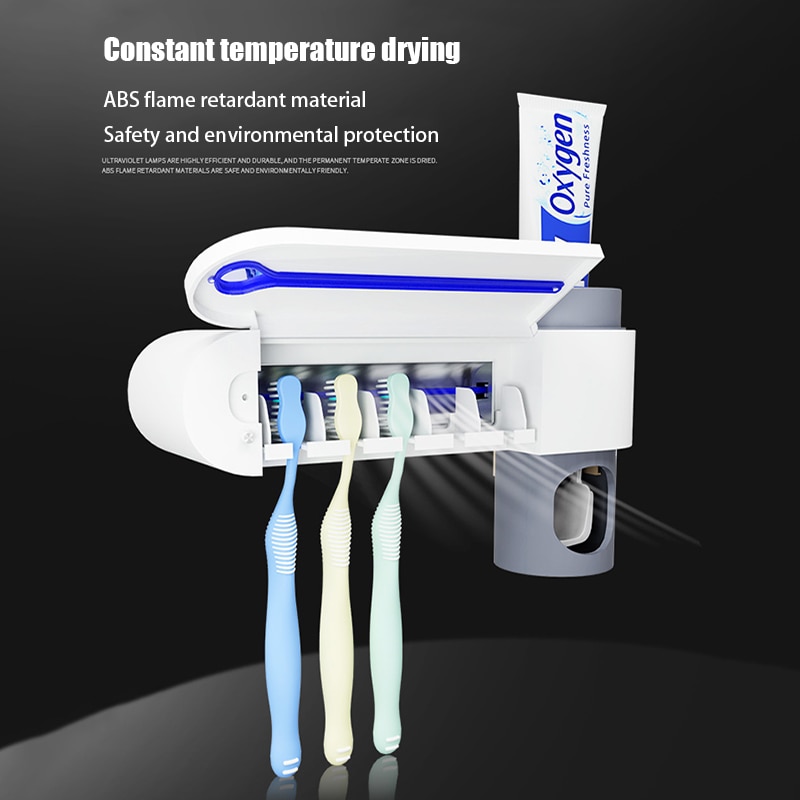 Wall Mounted Toothbrush Holder with UV Light