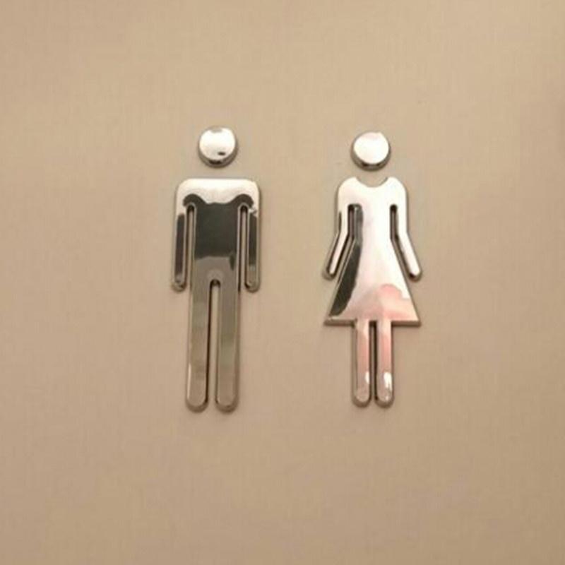 Plastic Gender Toilet Door Stickers
