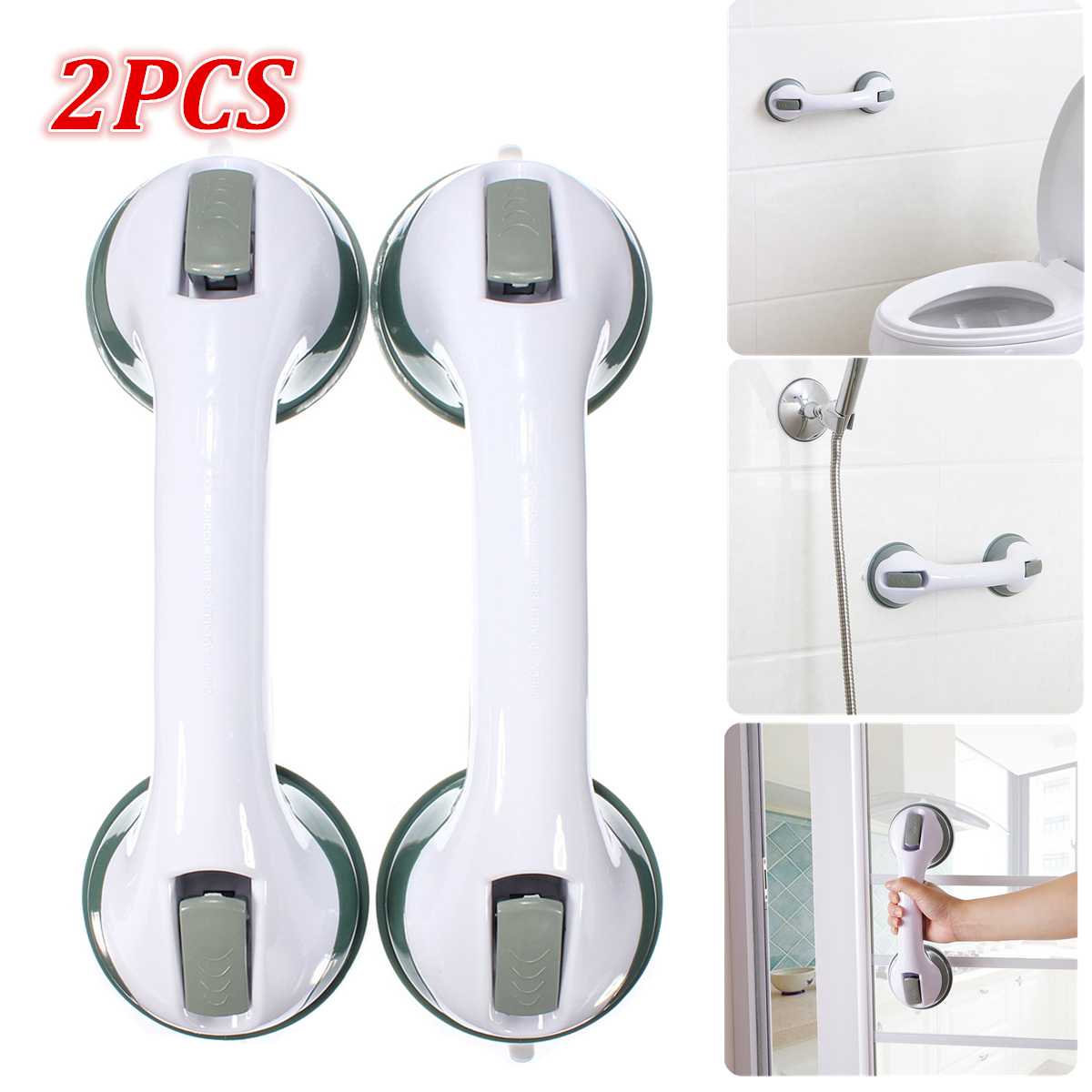 Suction Shower Grab Bars Bathroom Safety (2 PCS)