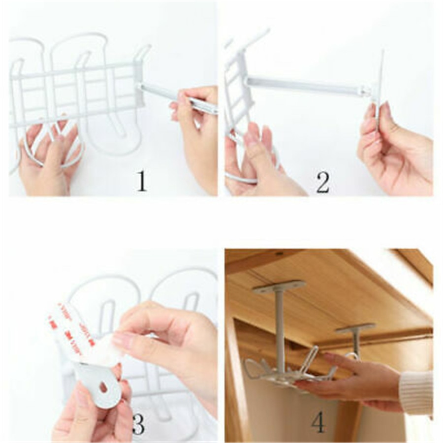 Desk Cable Manager Cord Rack Shelf