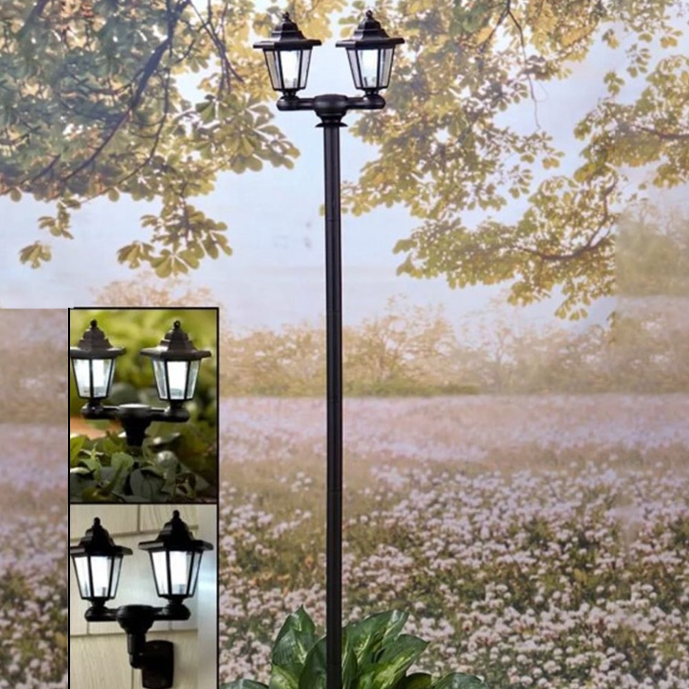 Solar Post Lights Dual Lamp