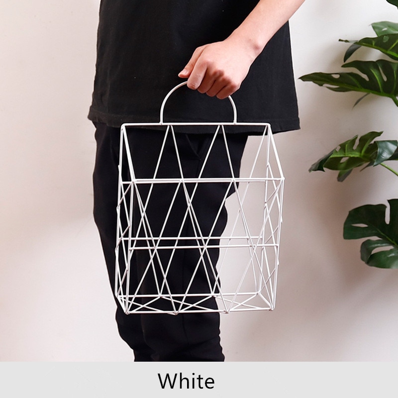 Wall Magazine Rack Metal Basket