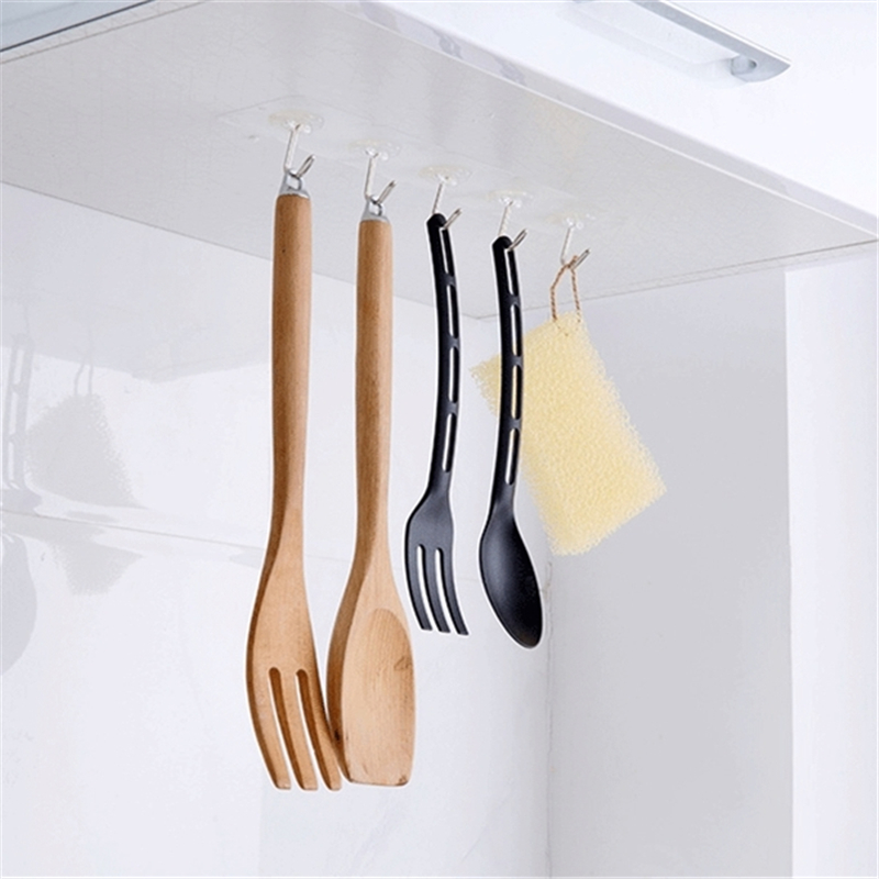 Adhesive Wall Hooks Transparent Hooks (10pcs.)