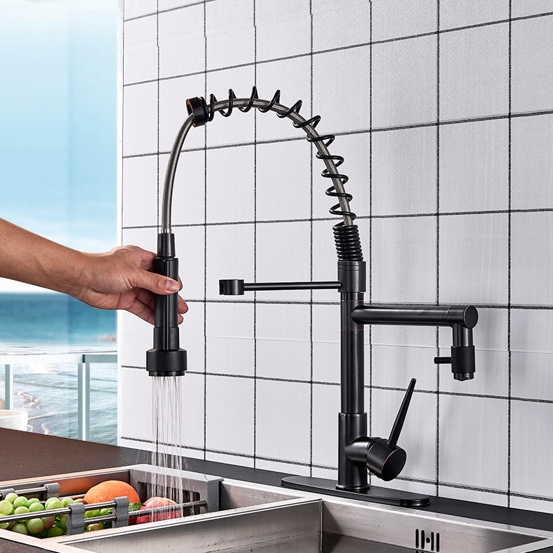 Kitchen Faucet with Sprayer Swivel Type