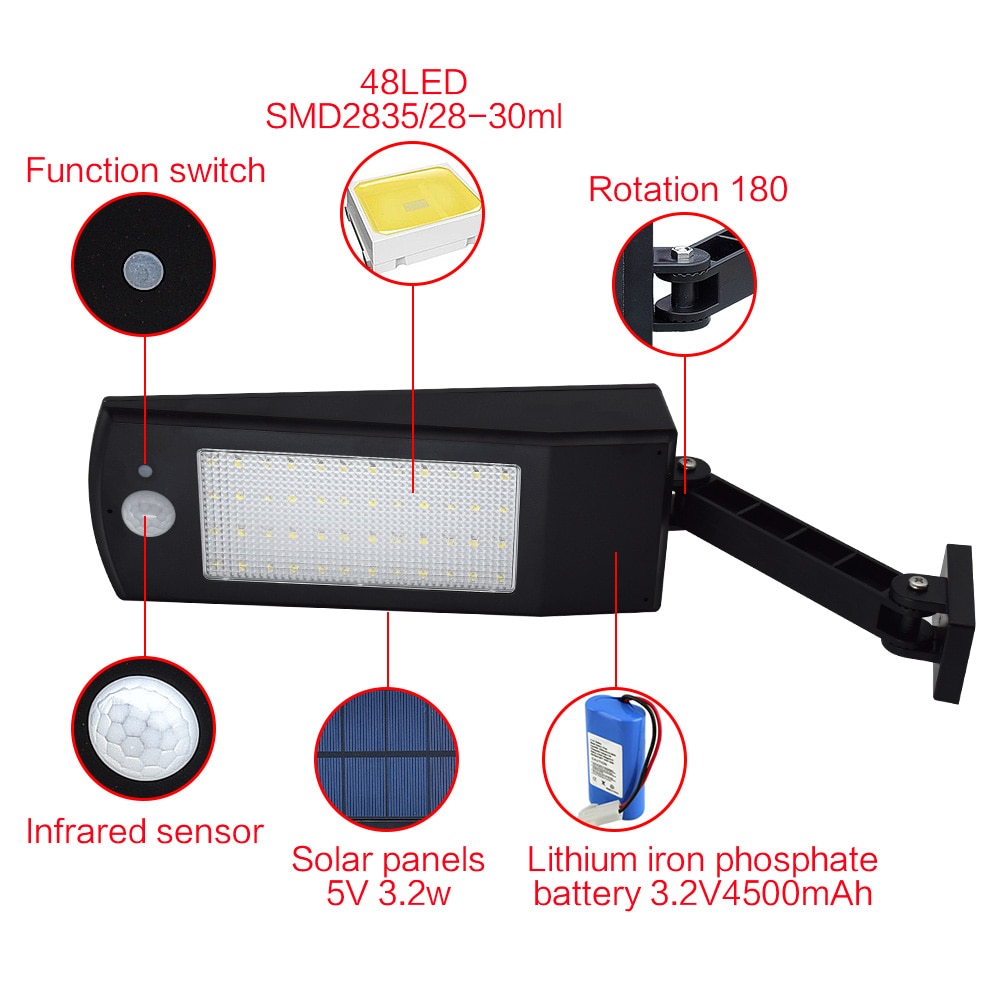 Outdoor Motion Sensor Light Solar Lamp