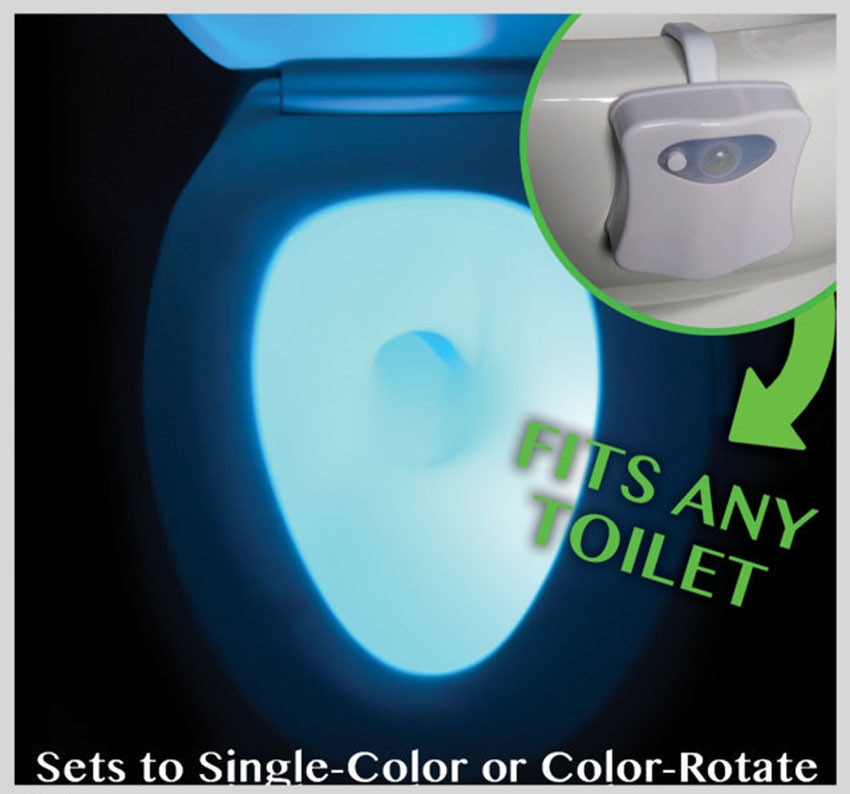 Motion Sensor Bathroom Light 16 Colors Lamp