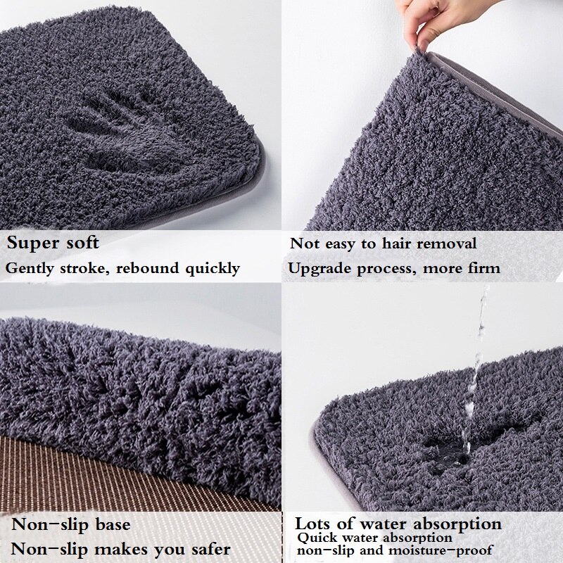 Washable Bathroom Rug Absorbent Mat