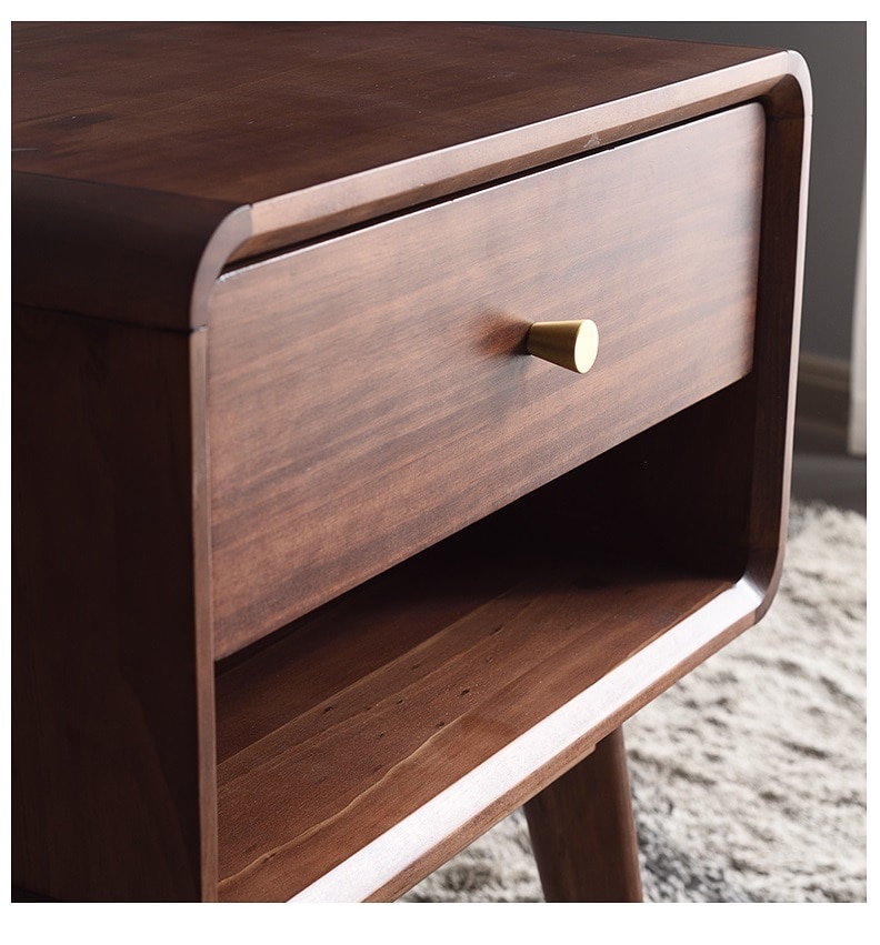 Wooden Bedside Table with Drawer
