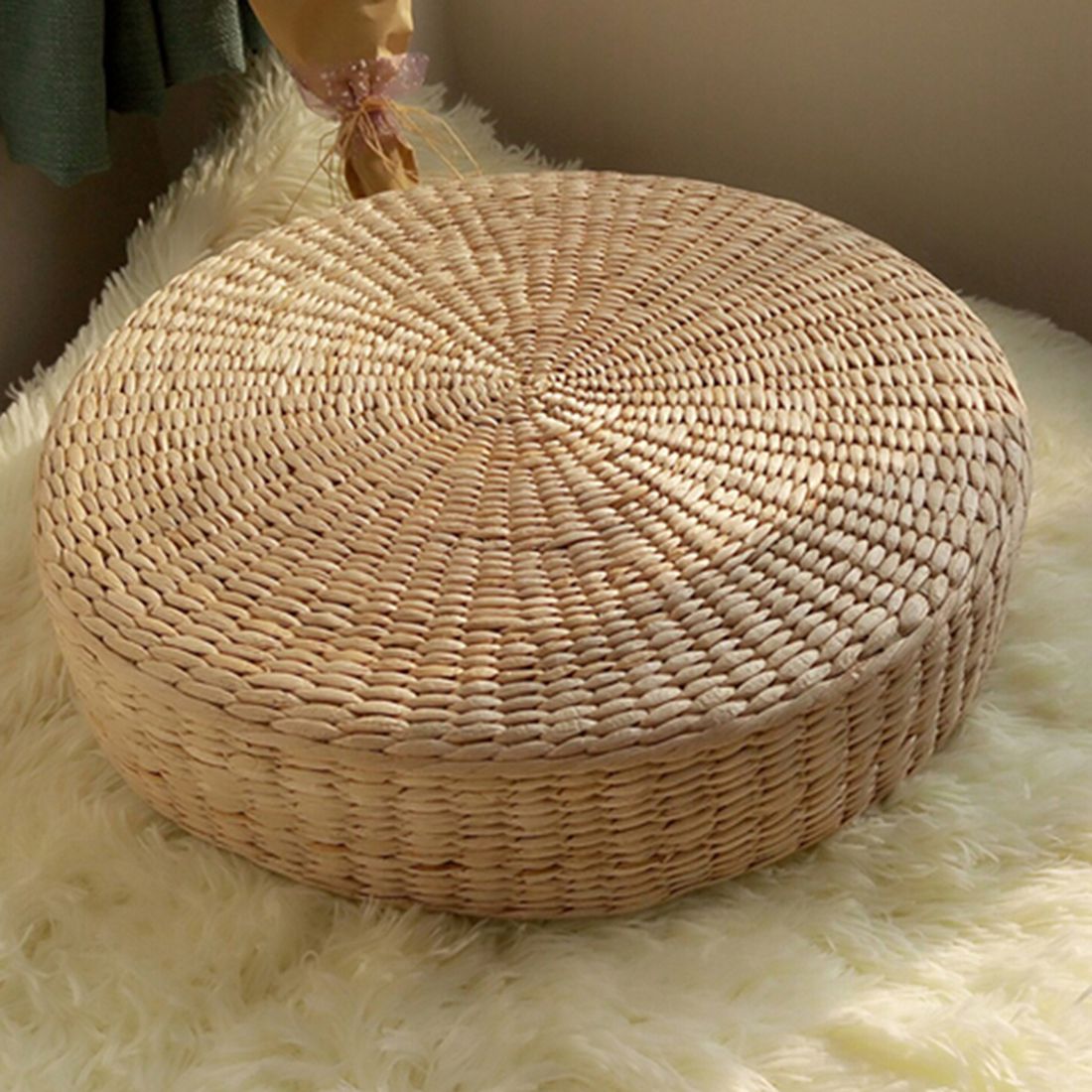 Wicker Cushion Floor Pillow