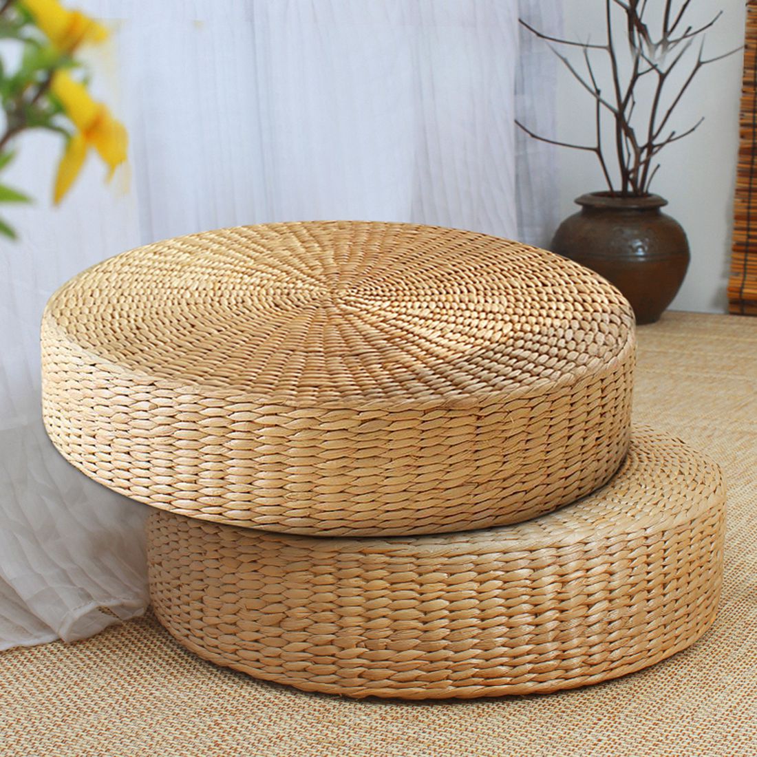 Wicker Cushion Floor Pillow