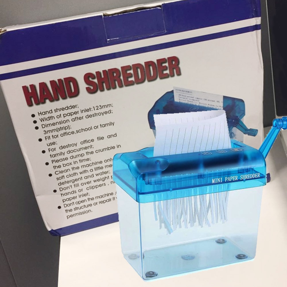 Manual Paper Shredder Office Tool