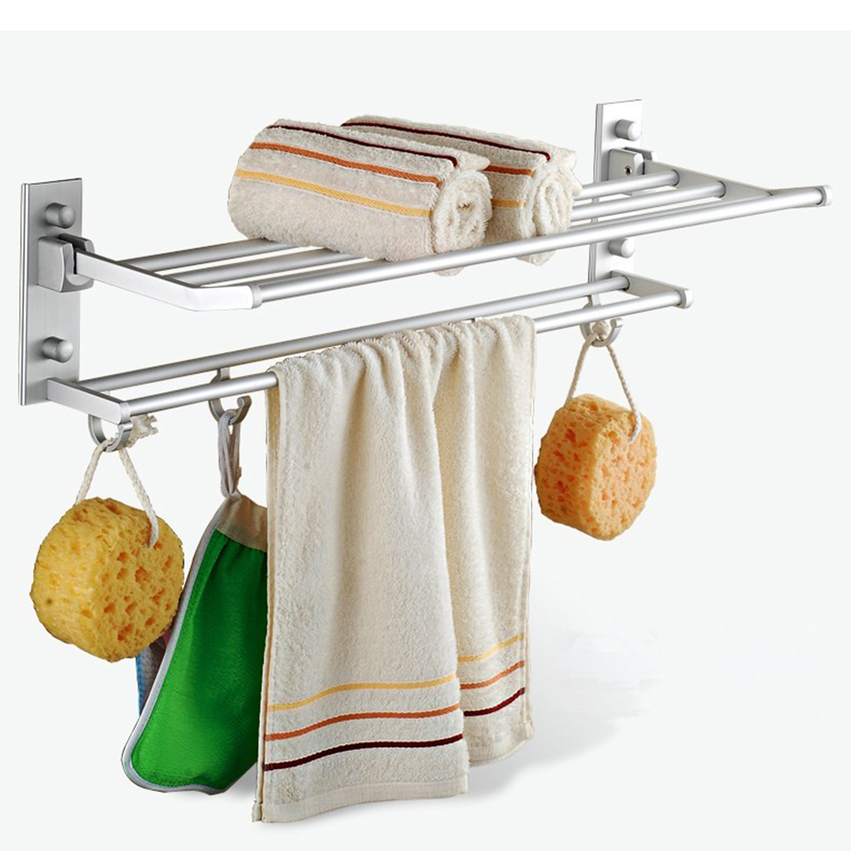 Towel Rack Shelf Aluminum Holder