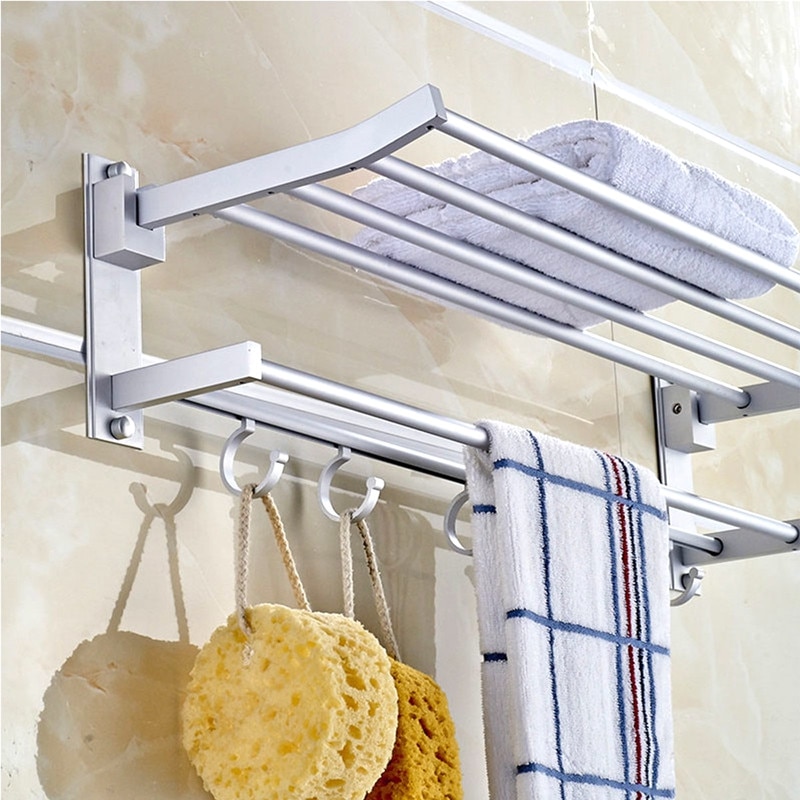 Towel Rack Shelf Aluminum Holder