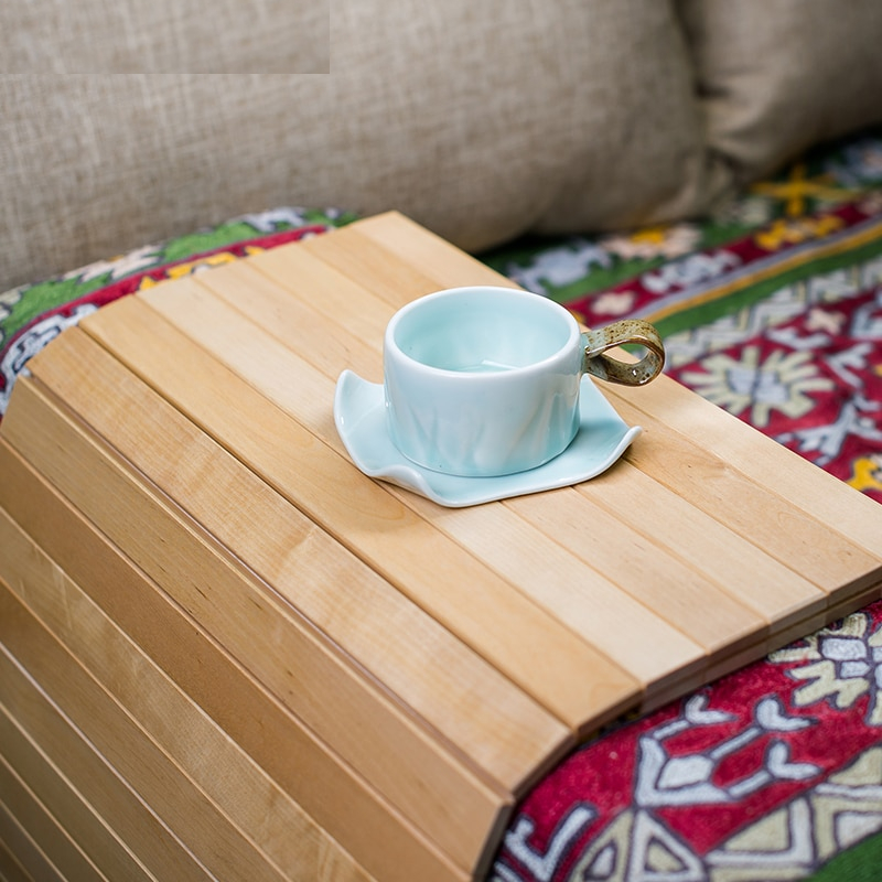 Sofa Arm Tray Wooden Couch Coaster