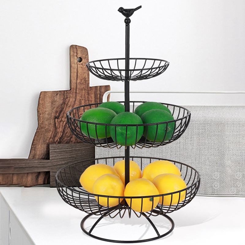 3 Tier Fruit Basket Metal Stand