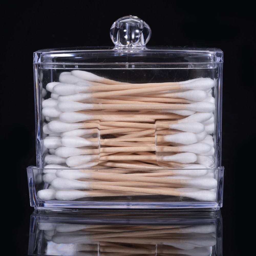 Cotton Swab Holder Acrylic Container