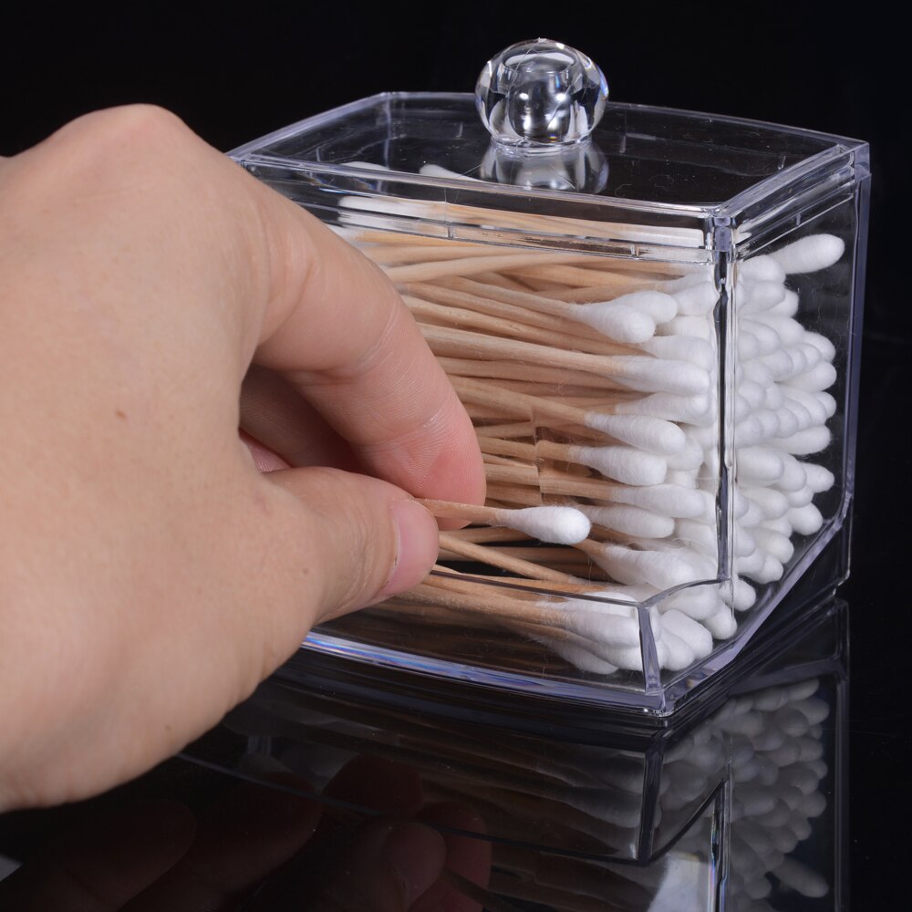 Cotton Swab Holder Acrylic Container