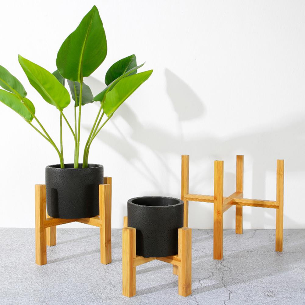 Plant Pot Stand Wooden Rack