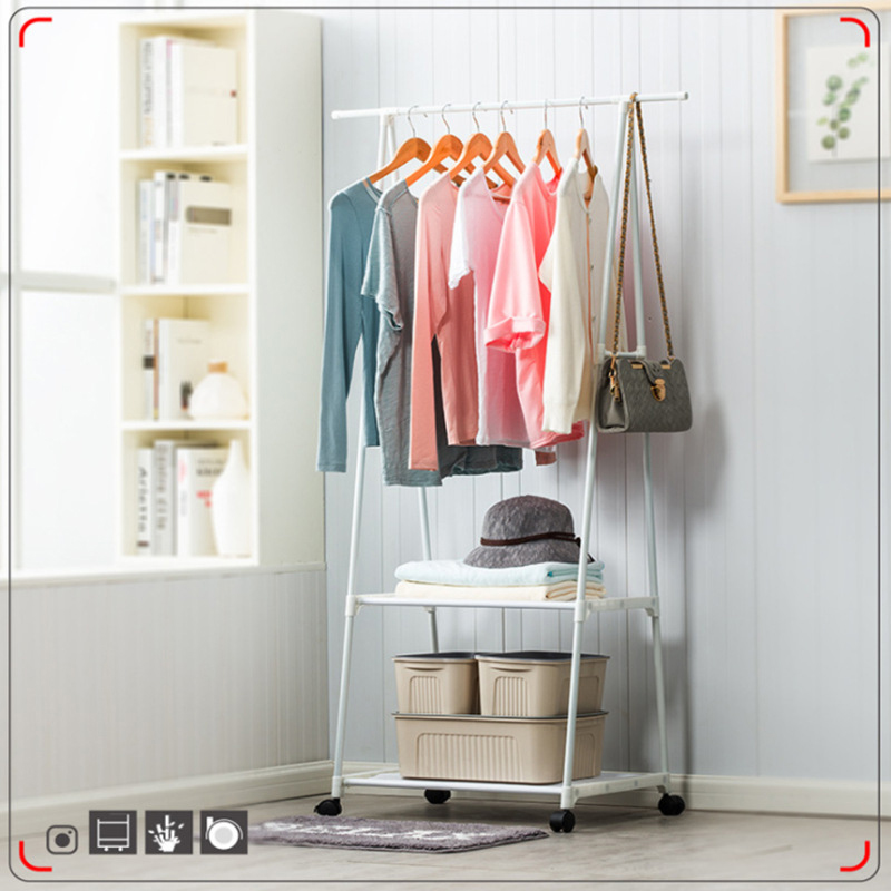 Wardrobe Rack Movable Clothes Rack