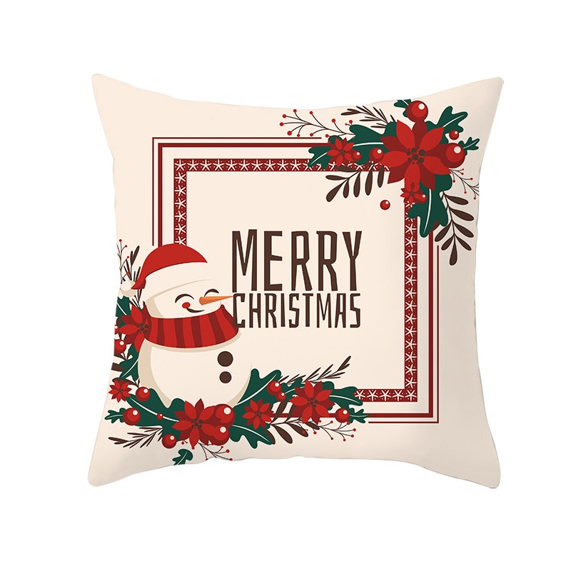 Christmas Pillow Covers Printed Cushion Cases
