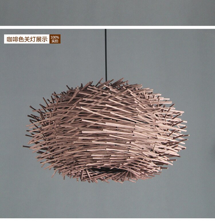 Rattan Pendant Light Modern Bird’s Nest Design