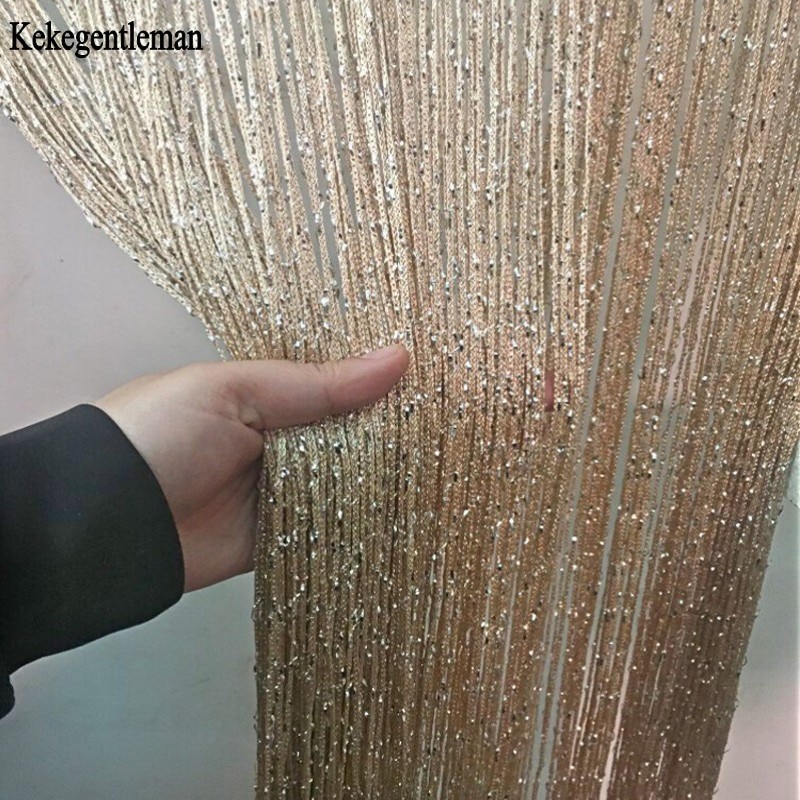 Beaded Door Curtains Shiny Tassel Drape