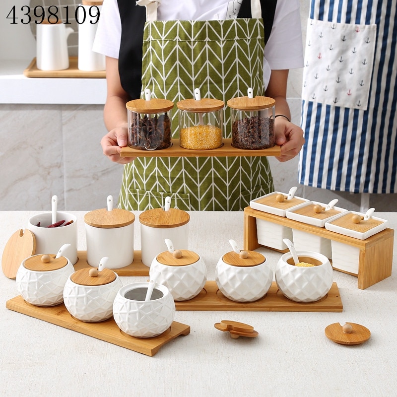 Kitchen Storage Jars Ceramic Jar Set (3pcs)