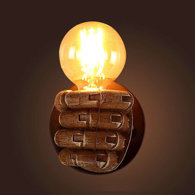 Wall Lamp Resin Fist Decoration Lights