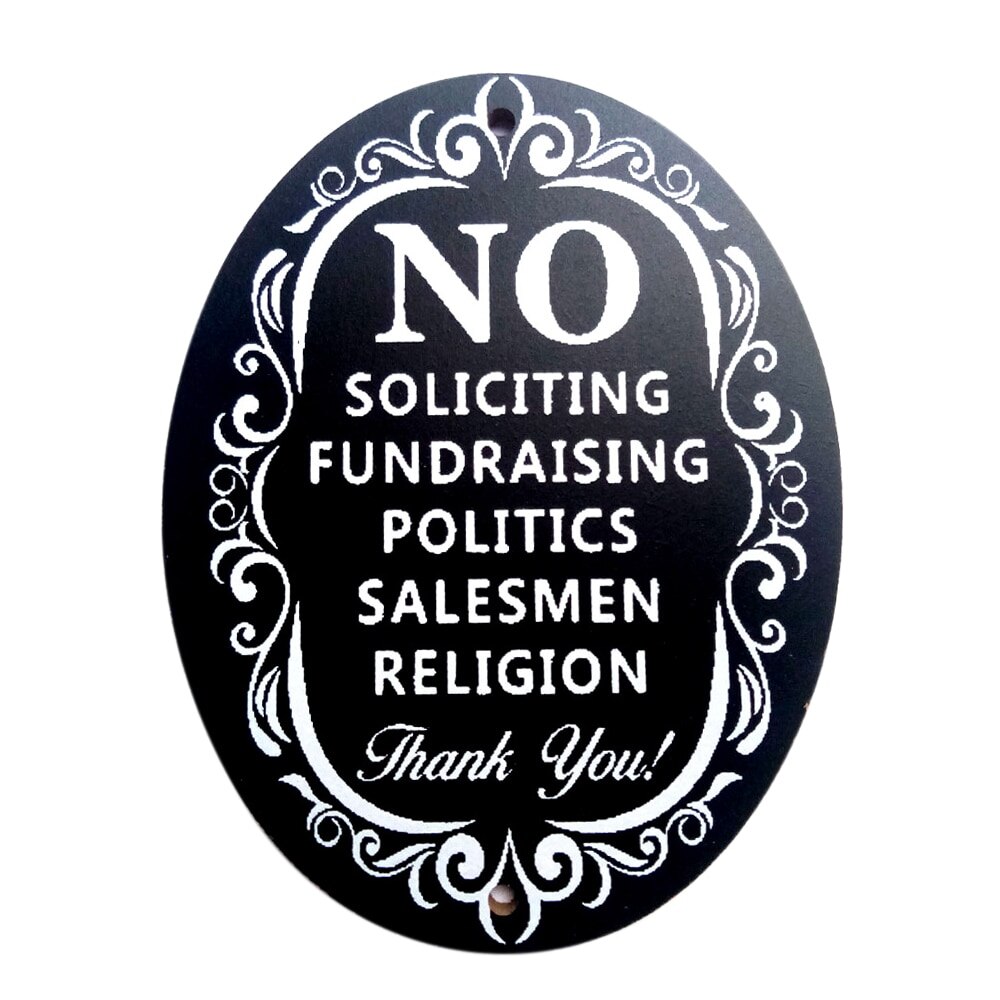 No Soliciting Sign Home/Business Decoration