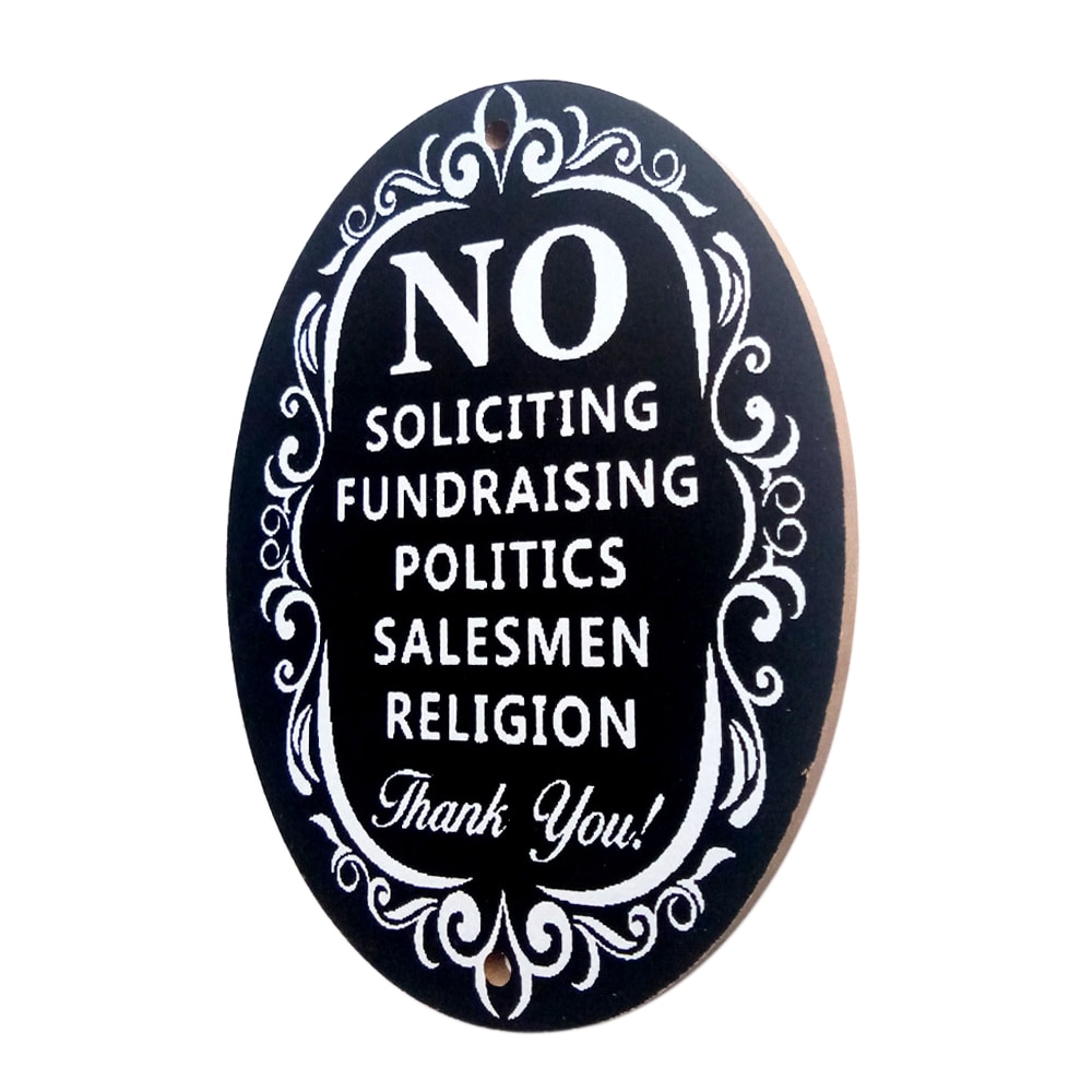 No Soliciting Sign Home/Business Decoration