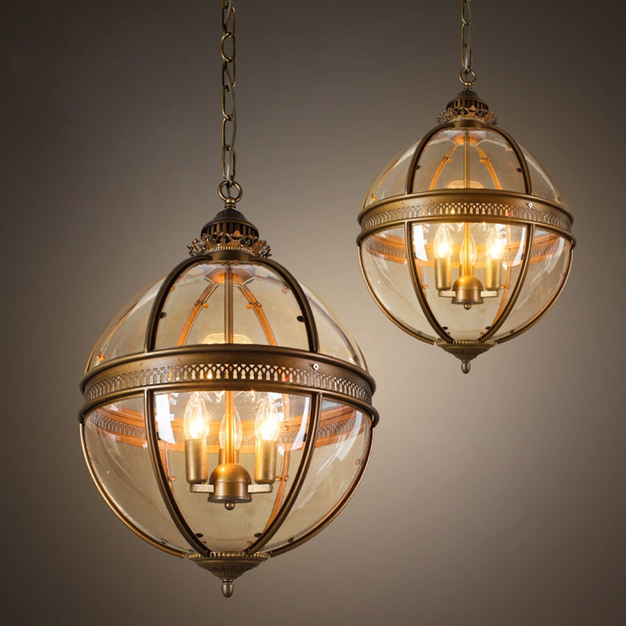 Globe Chandelier Vintage Light