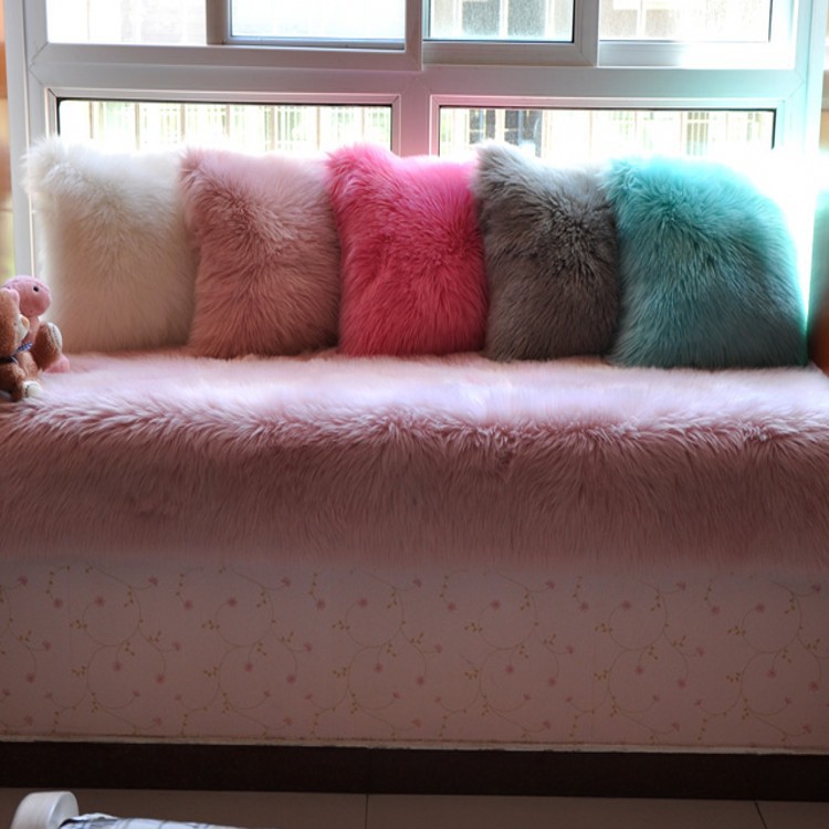 Decorative Pillow Covers Fur Case